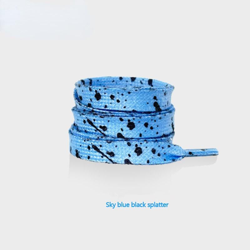 NO.8 красочные всплеск чернил AF1 шнурки женские позолоченные мужские красные черные спортивные повседневные баскетбольные кроссовки с ручной росписью шнурки 100/120/140/160