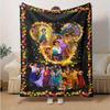 1pc. Colorful Floral Frame Blanket, Perfect for Home, Office, or Outdoor Use, Ideal Gift for Any Occasion