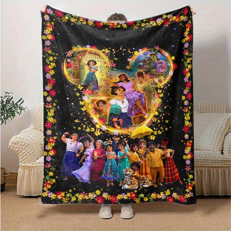 1pc. Colorful Floral Frame Blanket, Perfect for Home, Office, or Outdoor Use, Ideal Gift for Any Occasion