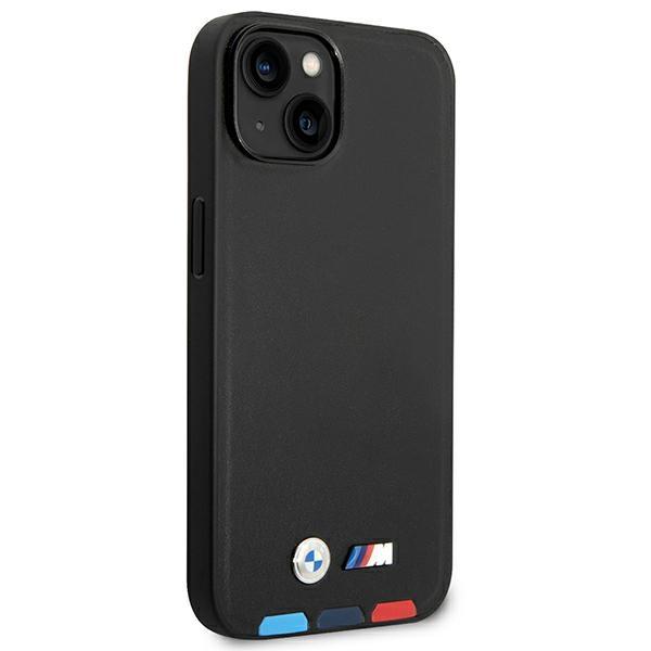 Etui Bmw Bmhmp14M22Ptdk Iphone 14 Plus / 15 Plus 6,7 Czarny/Black Leather Stamp Tricolor Magsafe