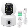 WiFi Dual Lens Security Camera HD Wireless Home Camera with Wide Angle Night Vision Motion