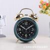 1 inch metal bell alarm clock for students, high volume children's clock, night light, silent smart clock