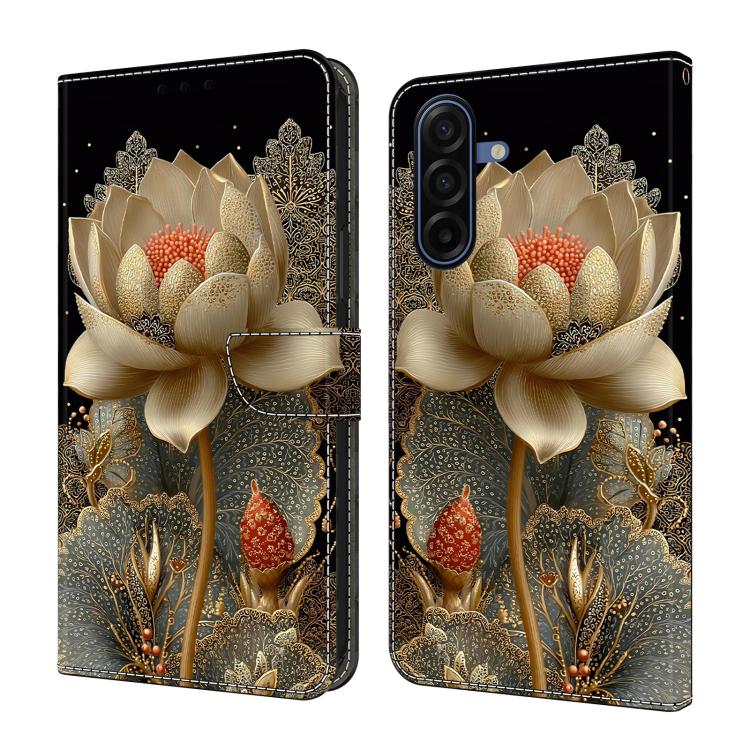 Кошелек-чехол для телефона из веганской кожи с рисунком под кристалл для Samsung Galaxy A37 5G, PU+TPU, слот для карт, подставка, защита от царапин и выцветания