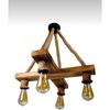 Деревянная веревочная деревенская люстра для гостиной 4 шт.