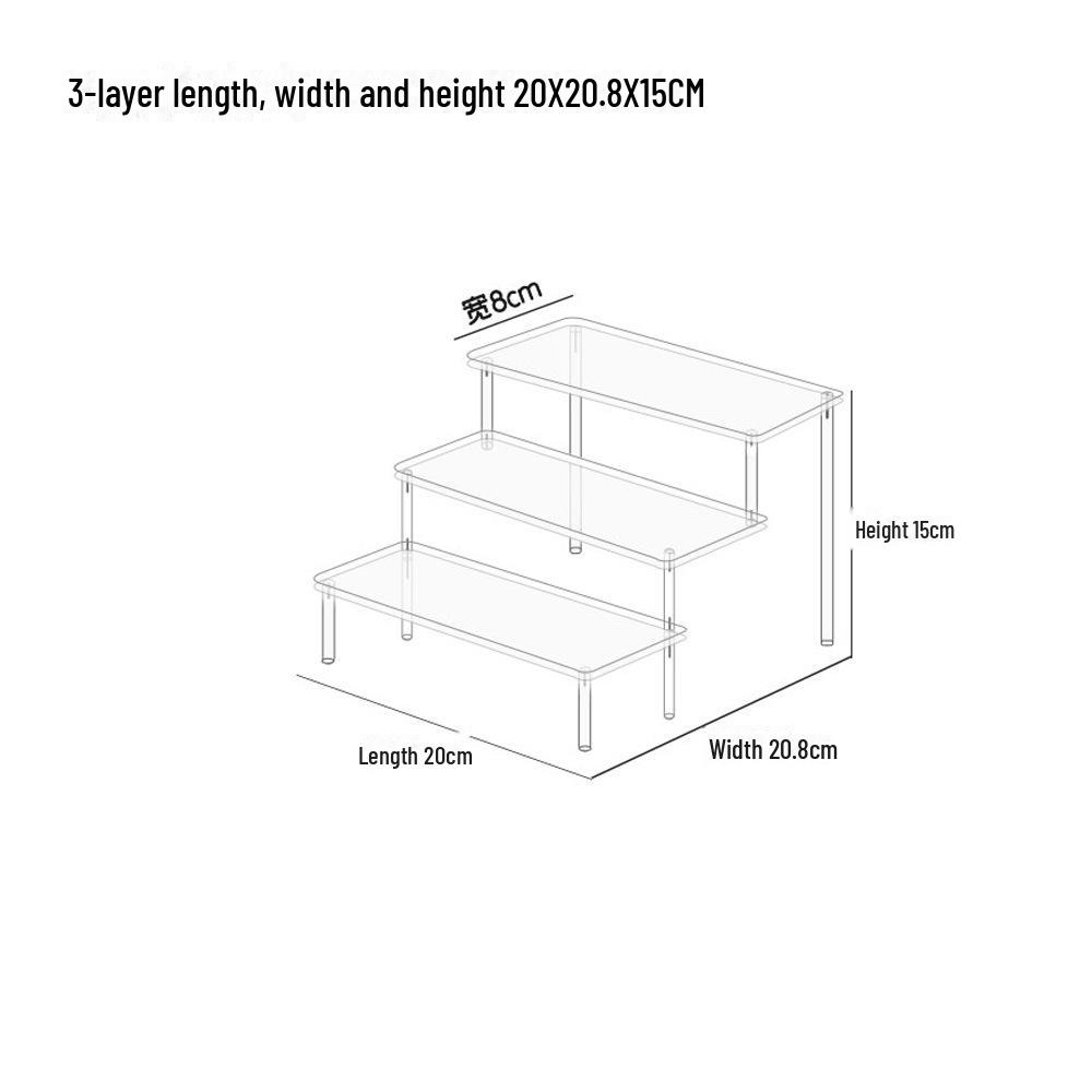 Акриловая многослойная ступенчатая стойка для коллекционных предметов Pop Mart Blind Box