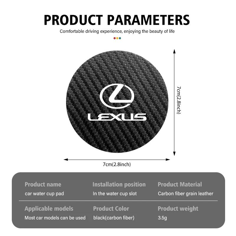 EAV3 2026 Hot Interior Stickers For Lexus CT ES GS NX IS250 CT200h IS300h ES300h ERX400h NX300h 2Pcs Carbon Fiber Car Water Slot Non-