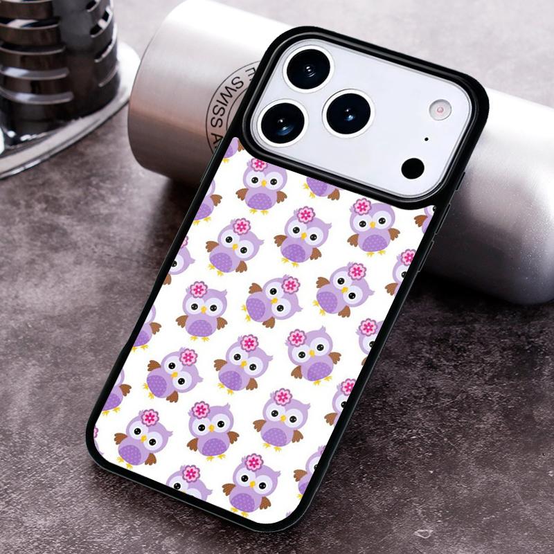 Милые совы Влюбленные Кавайный Мультяшный Чехол для Телефона для iPhone 17 16 15 Pro Max Air 14 13 12 11 Plus Ударопрочный Capa Чехол