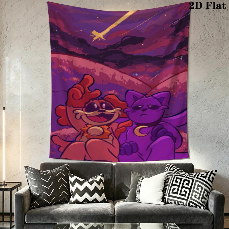 poppy playtime Wall Tapestry Aesthetic Wall Hanging Printed Fabric Blanket Decorative Tapestries for Bedroom Living Room Home Decor