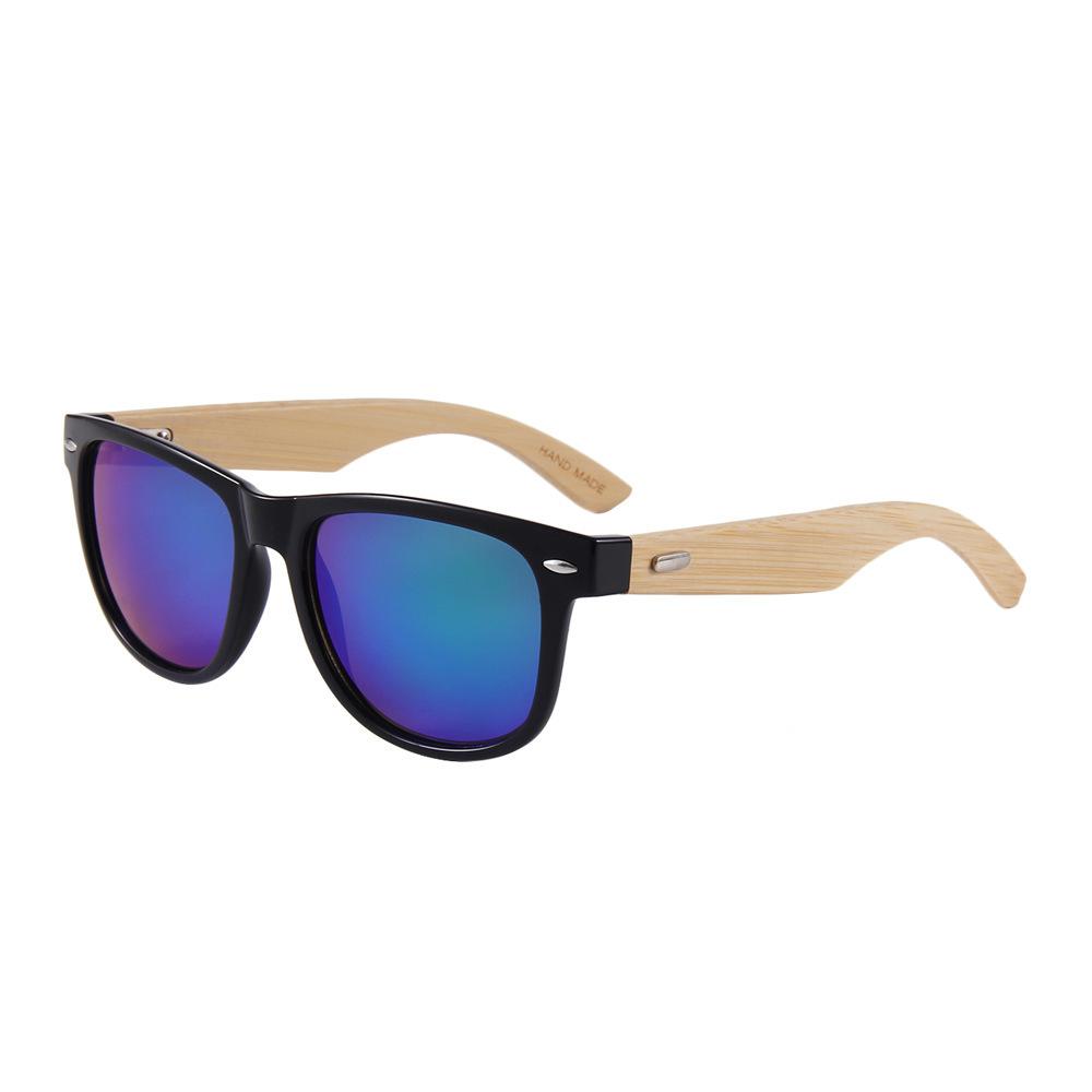 New European and American popular fashion outdoor sunglasses rice nail imitation bamboo leg sunglasses men's and women's retro glasses