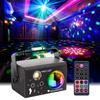 RGB DJ Disco Party Lights with Voice-Controlled and XNE45 Laser Projector Light Perfect for Family Parties,Wedding, Birthday,Music Performance Light