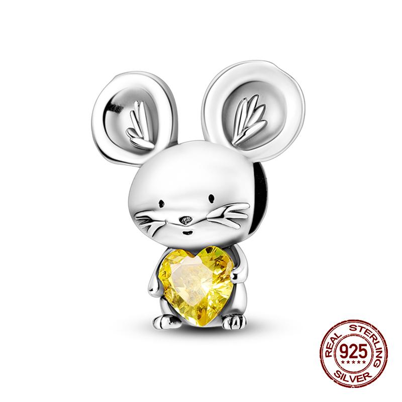 100% стерлингового серебра 925 пробы с изображением кофейного кота, кролика, медведя, пингвина, бусины, подходят для 925 оригинальных браслетов, сделай сам, подарок на день рождения, ювелирные изделия