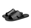 High Quality New Luxury Men's Summer Genuine Leather Slippers Cool Breathable Anti-Slip Outdoor Trendy Beach Shoes