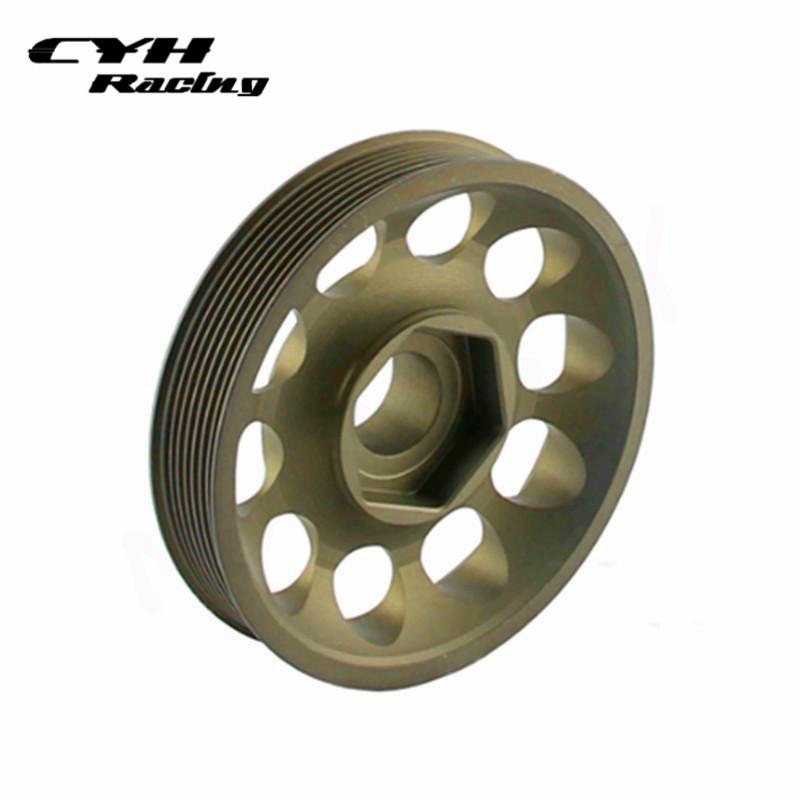 Aluminum Light-Weight Crank shaft Pulley For Honda Civic 06-11 K20 K24 Acura Integra RSX TSX