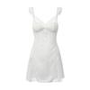 Women's Satin Lace Print Sheer Padded Flutter Sleeve Cami Sleep Dress with Robe Set
