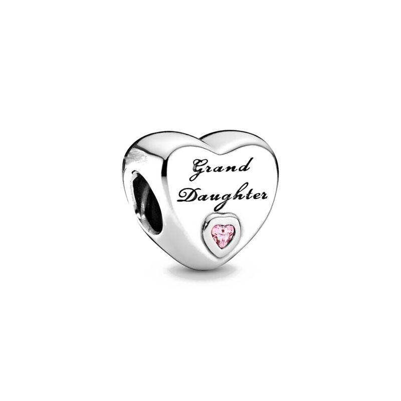 Новые медные шармы Сердце Люблю тебя навсегда Мама Тетя Бусины Подходят для оригинального браслета DIY Подарок Женщинам