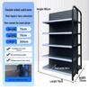 Four-Post Gray Display Rack for Convenience, Stationery, and Mother & Baby Stores, Multi-Layer Single/Double-Sided Snack Shelving.