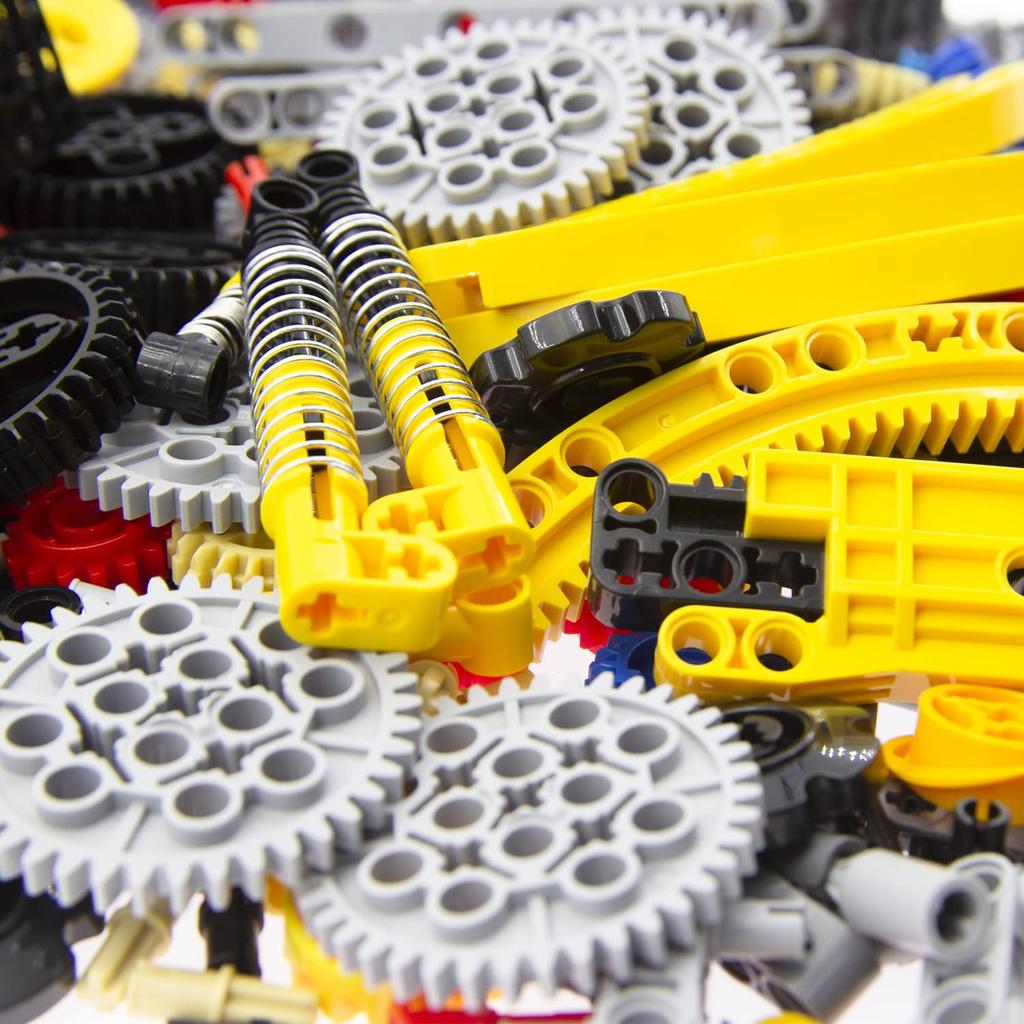 Habow 1085 Деталей Technic Шестерня Ось Штифт Соединитель Совместимый с Lego Technic Амортизатор Колесо Цепь Звено Рама Шарнир Кулачковый механизм Зубчатые колеса