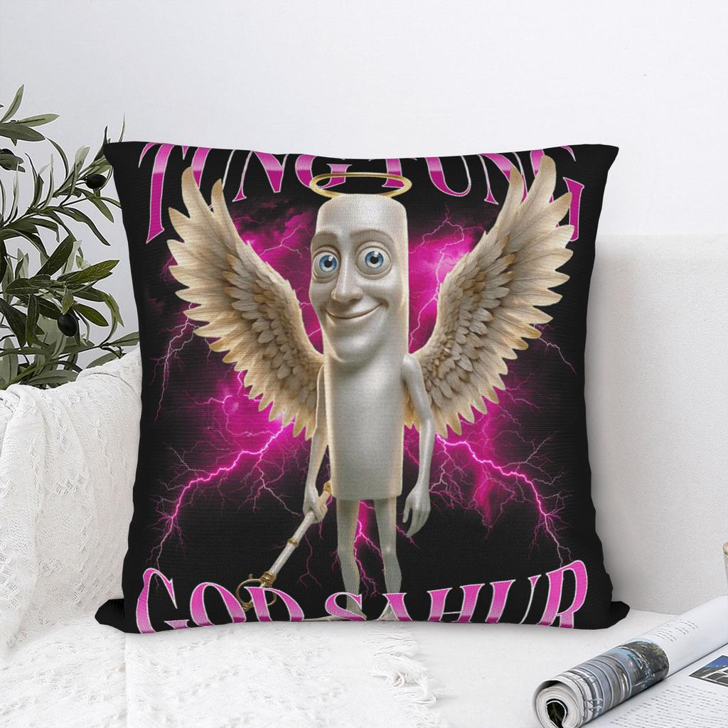 Tung Tung Tung Sahur Italian Brainrot Pillow Case Comfy Pillow Cover For Chair Sofa Home Decor Vintage Pillowcases
