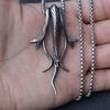 Ожерелье из титановой стали в виде змеи, кулон-ожерелье со змеей мамбой, ретро-рок украшение из титановой стали