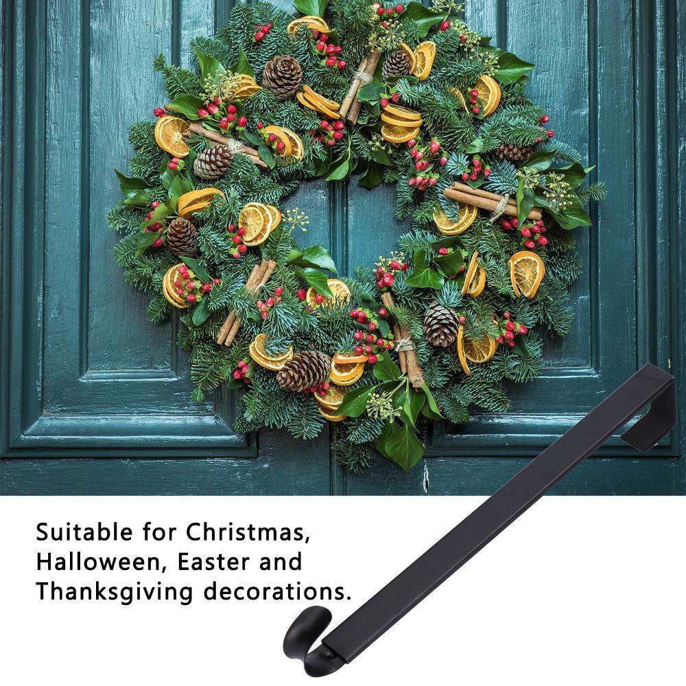 Iron Door Wreath Hook Retractable Over Door Hanger Convenient Wreath Hanger Indoor Outdoor