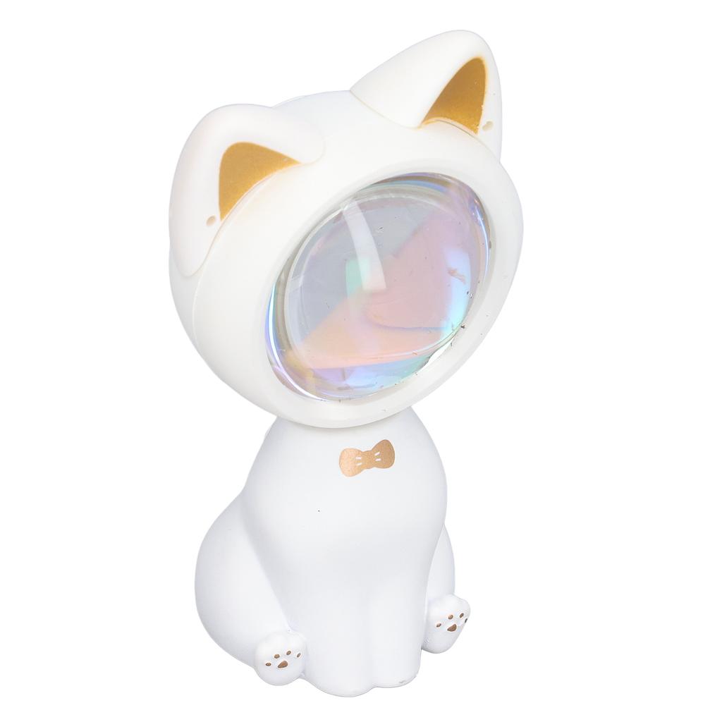 Sunset Projection Lamp Cute White Cat 360 Degrees  Rotation USB Charging Wide Application Sunlight Lamp for