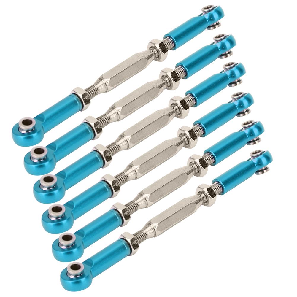6 pcs 81mm Aluminum Servo Links Tie Rod Set for RC Car Accessories
