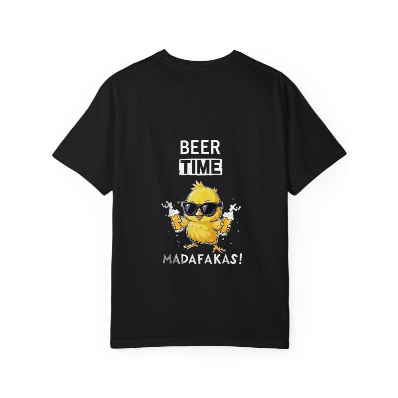 Белая футболка с графикой и текстом «Beer Time Chick» для повседневной носки