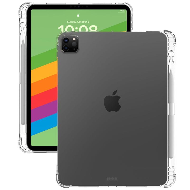 Мягкий ТПУ чехол для iPad Pro 11 дюймов (2024/2025) Ультратонкий прозрачный чехол Слот для стилуса Тонкая задняя прозрачная защитная крышка