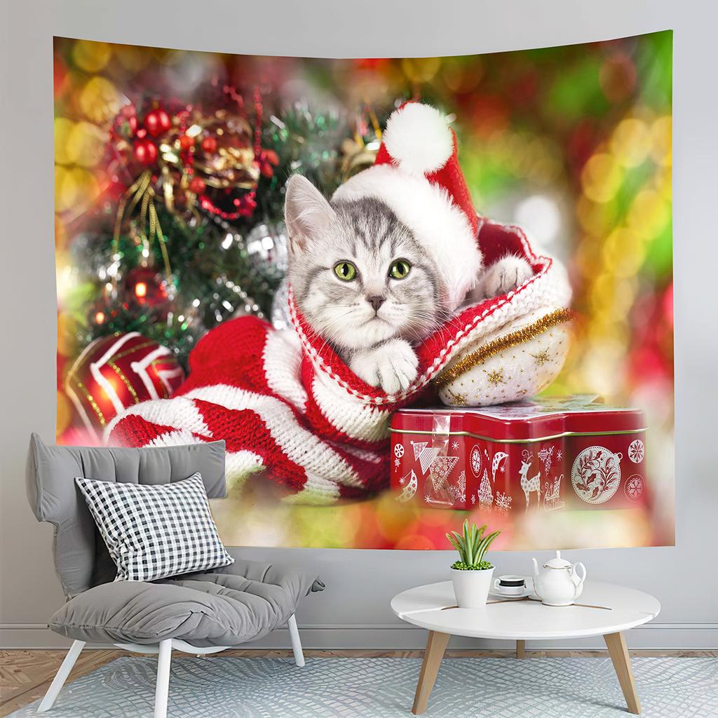 Рождественский гобелен, зимний гобелен со снежинкой, милый гобелен со снеговиком, настенный гобелен для спальни, домашний декор, гобелен