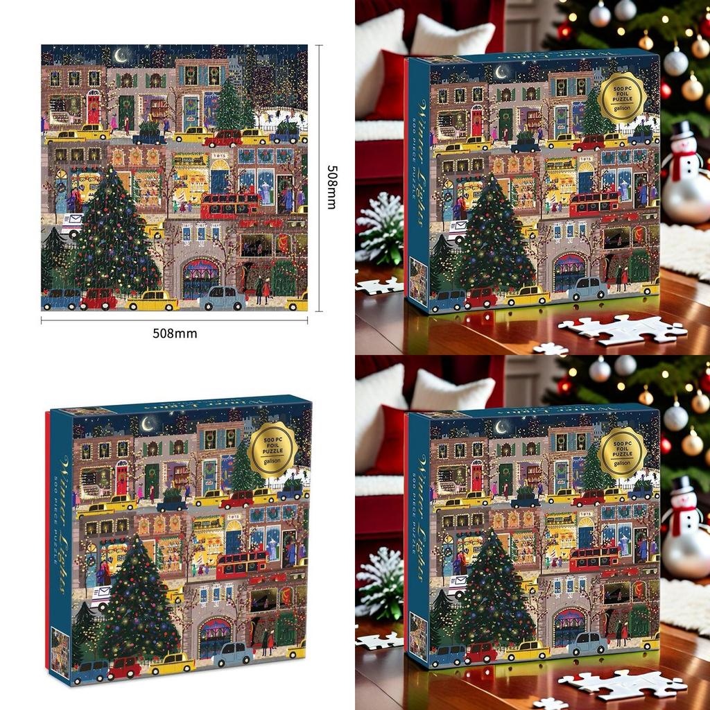 Winter Christmas Street Scene Pattern Puzzle Toy For Adults And Stress Relief