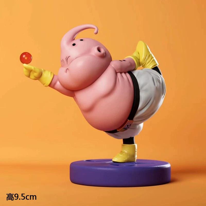 10 см Dragon Ball GK Толстый Маджин Бу Фитнес Фигурки Бокс Йога Бег Аниме Модель Игрушечная Машинка Украшение Декор Корпуса Компьютера Подарки для Мальчика
