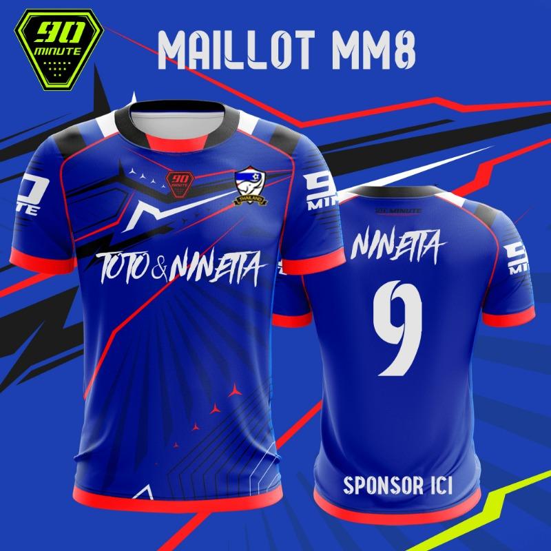 Новая летняя мужская футболка Maillot 90 Minute Toto & Ninetta Двусторонний принт Короткий рукав Оверсайз Дышащая Быстросохнущая