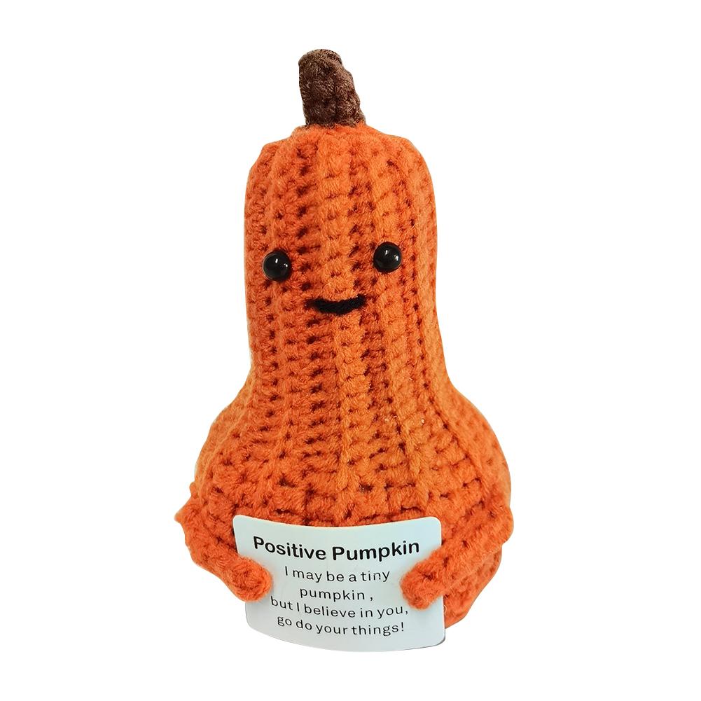 Mini Positive Potatoes with Positive Card Creative Potato Dolls Inspirational Crochet Dolls Home Room Party Decoration