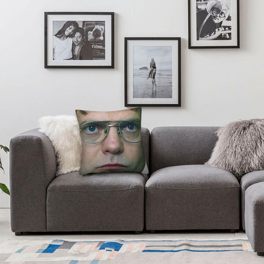 Bobble Head Joe Aka Dwight Square Pillowcase Polyester Linen Velvet Printed Zip Decorative Pillow Case Bed Cushion Cover 18"