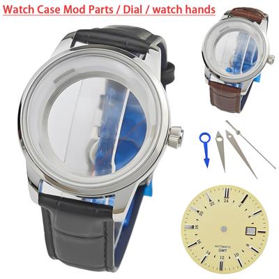 Циферблат NH34 классический кремовый циферблат GMT нарядные механические часы стрелка для модифицированных аксессуаров для часов Seiko размер 35 мм Детали для мода корпуса часов