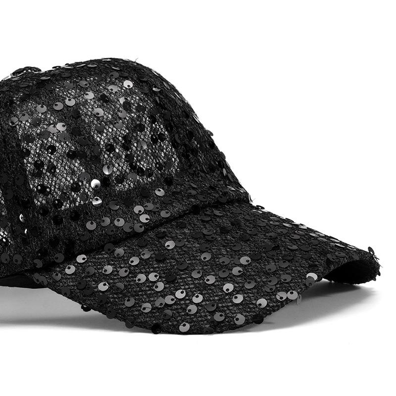 Бейсболка с пайетками женская летняя сетчатая дышащая кепка для улицы от солнца