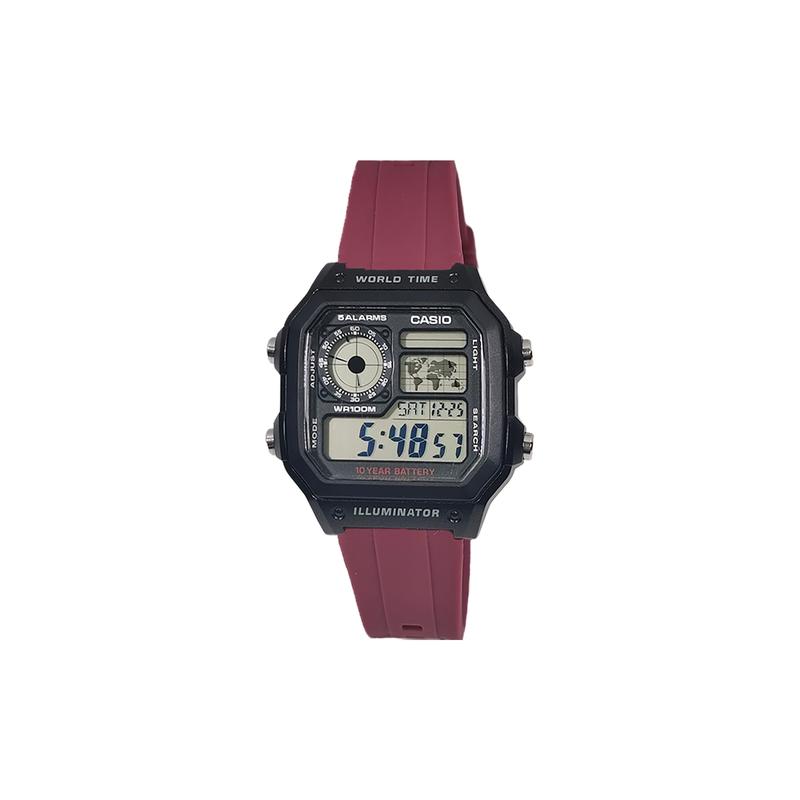 Casio Индивидуальные часы модифицированная серия модный тренд часы водонепроницаемые AE-1200WHD-1A модифицированные-полярный серебристый ободок LTP-V007D-7EUDF-АнХунСеБяоДай