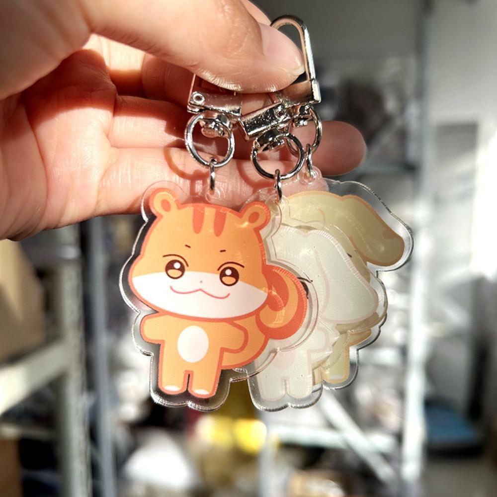 Брелок с изображением животных из мультфильмов, акриловый брелок, подвеска, аксессуары, милый брелок с изображением животных, сумка