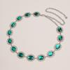 Hollow Metal Stylish Waist Chain With Rhinestone Accents For Women Fashion