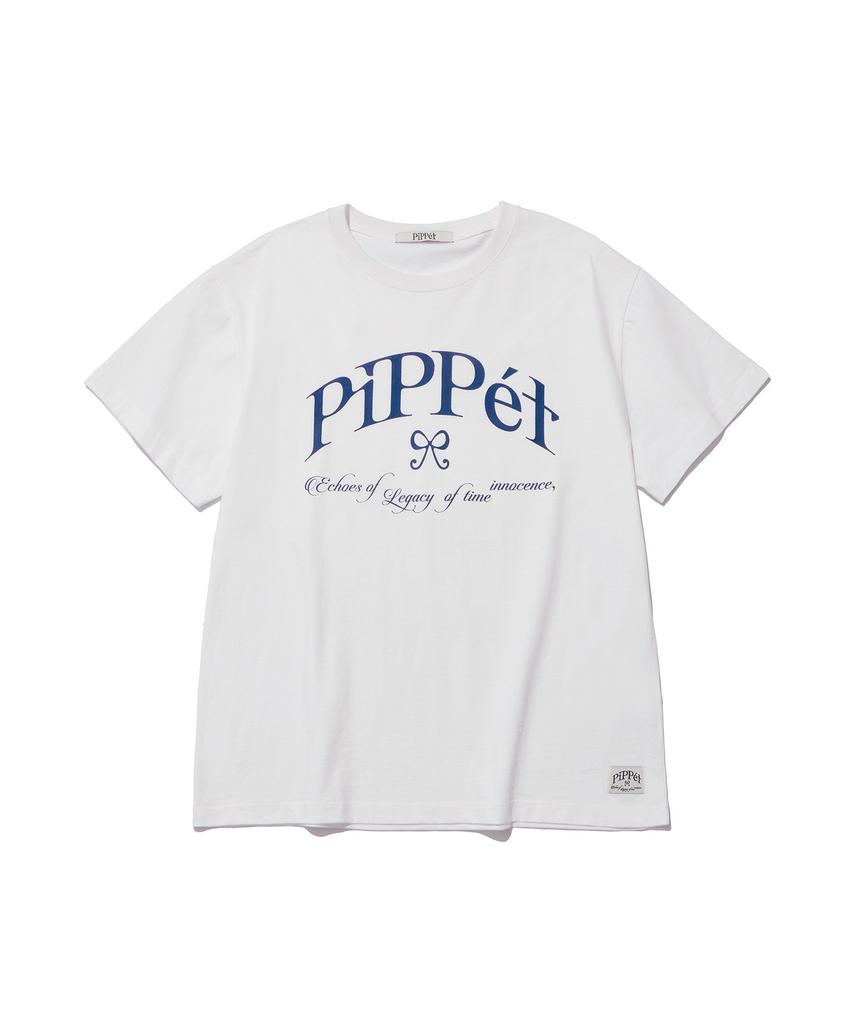 PIPPET Ribbon Symbol T-Shirt (White)
