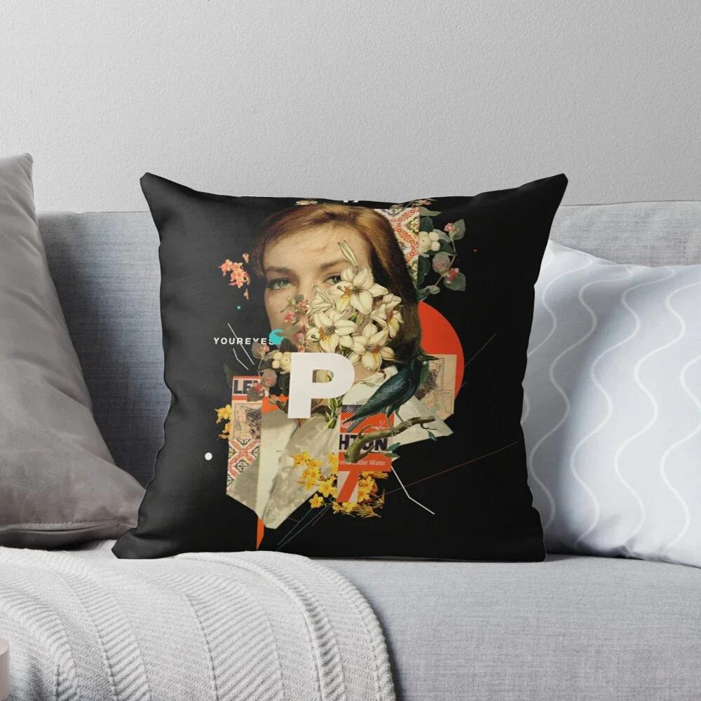 Королевский синий желтый серый принт чернилами льняная наволочка чехол для подушки дивана украшение дома можно изготовить на заказ для вас 40x40 50x50