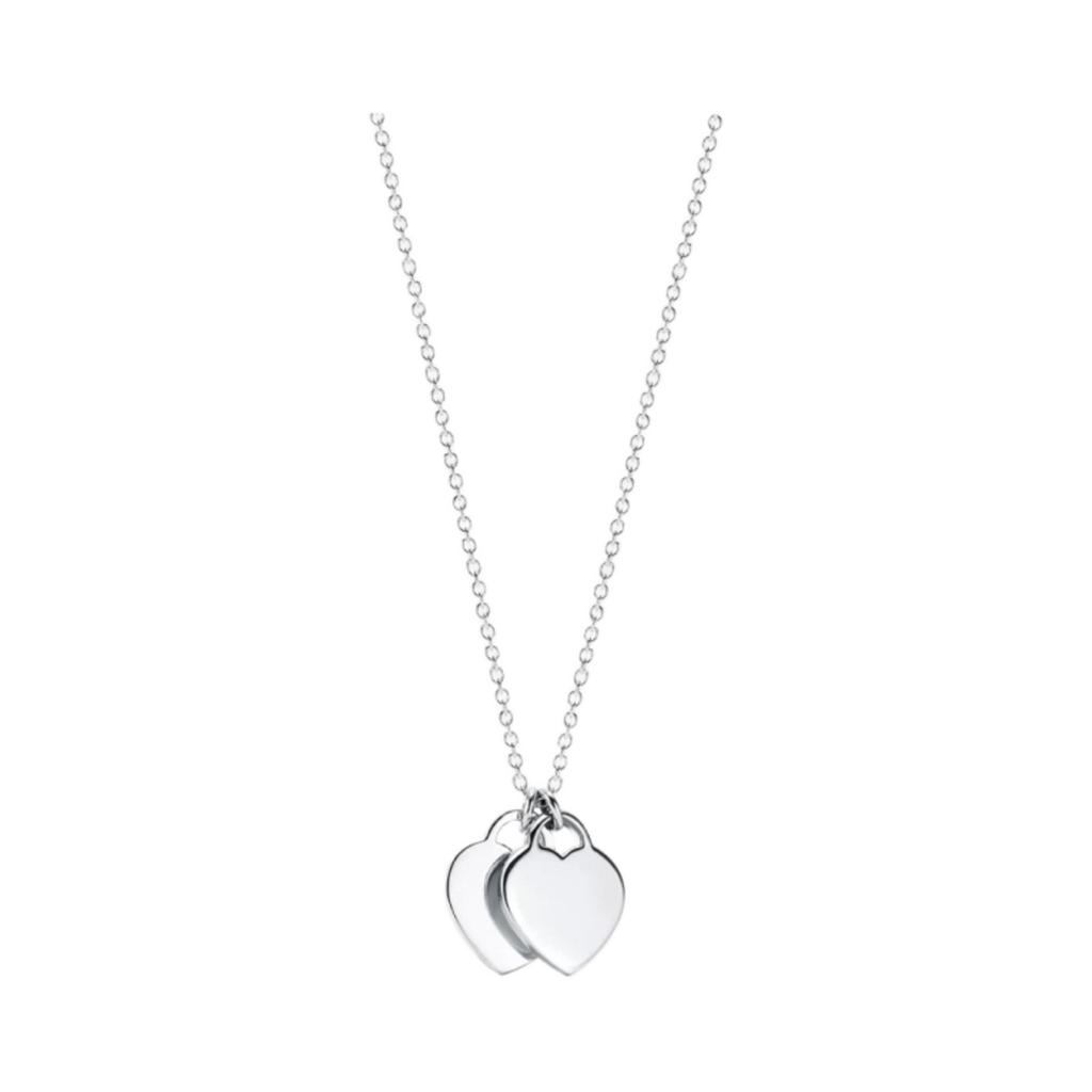 Tiffany & Co. Return to Tiffany Red Double Heart Tag Pendant Mini Sterling Silver