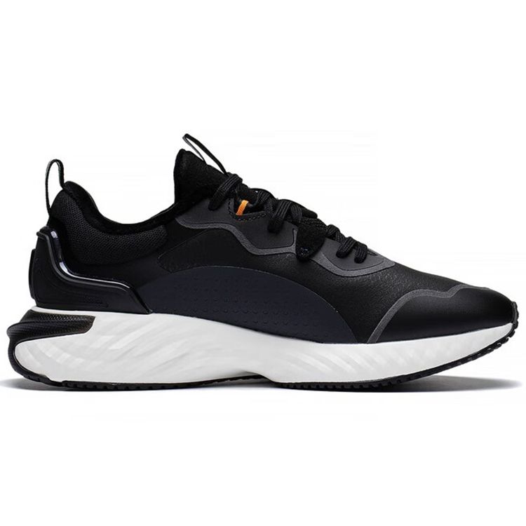 Li Ning амортизирующие низкие спортивные повседневные туфли мужские кроссовки черные синие AGLS219-2