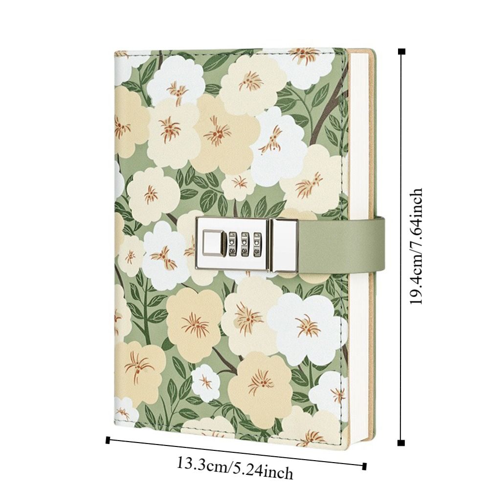 224 Pages B6 Notebook Thickened Printed Pattern Diary Book Protecting Secrets PU Leather Student Notepad Office School Supplies