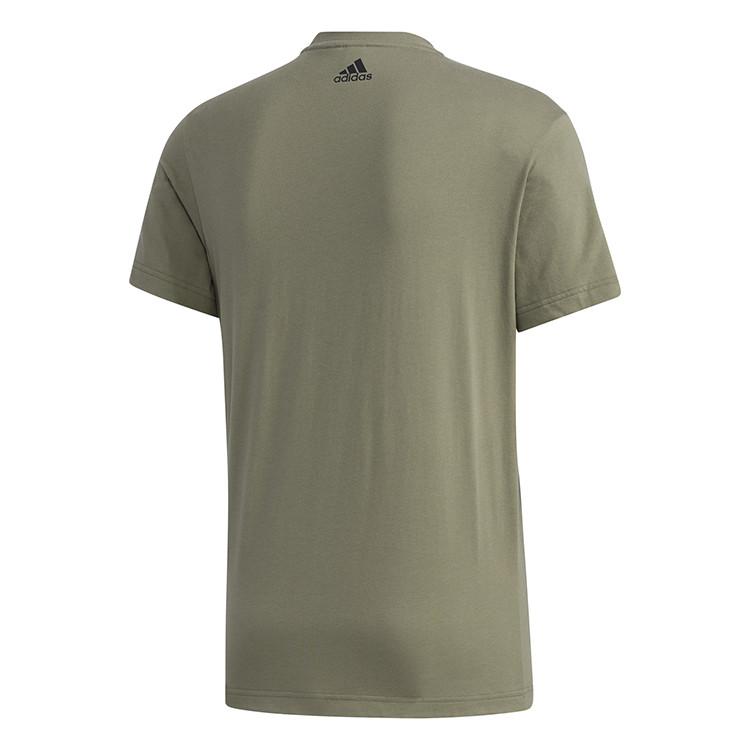 Adidas T Shirts Men's Brown Green Crew Neck Moderate Straight Fit GJ5111