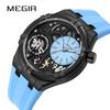 Fashion Military Sport Quartz Watch Men Simple Analog Waterproof Wristwatch with Silicone Strap Luminous Hand