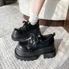 Весна 2025 новые лоферы на шнуровке на платформе, увеличивающие рост, из мягкой кожи, женские, в британском стиле, ретро, универсальные, маленькие кожаные туфли JK