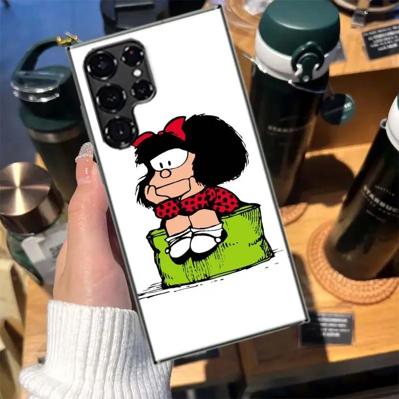 Cartoon Mafalda Cases Phone Case for Samsung Galaxy S26 Ultra S25 Edge S24 S23 FE S21 Plus S20 S22 Cover TPU Capa Shell Shockpro
