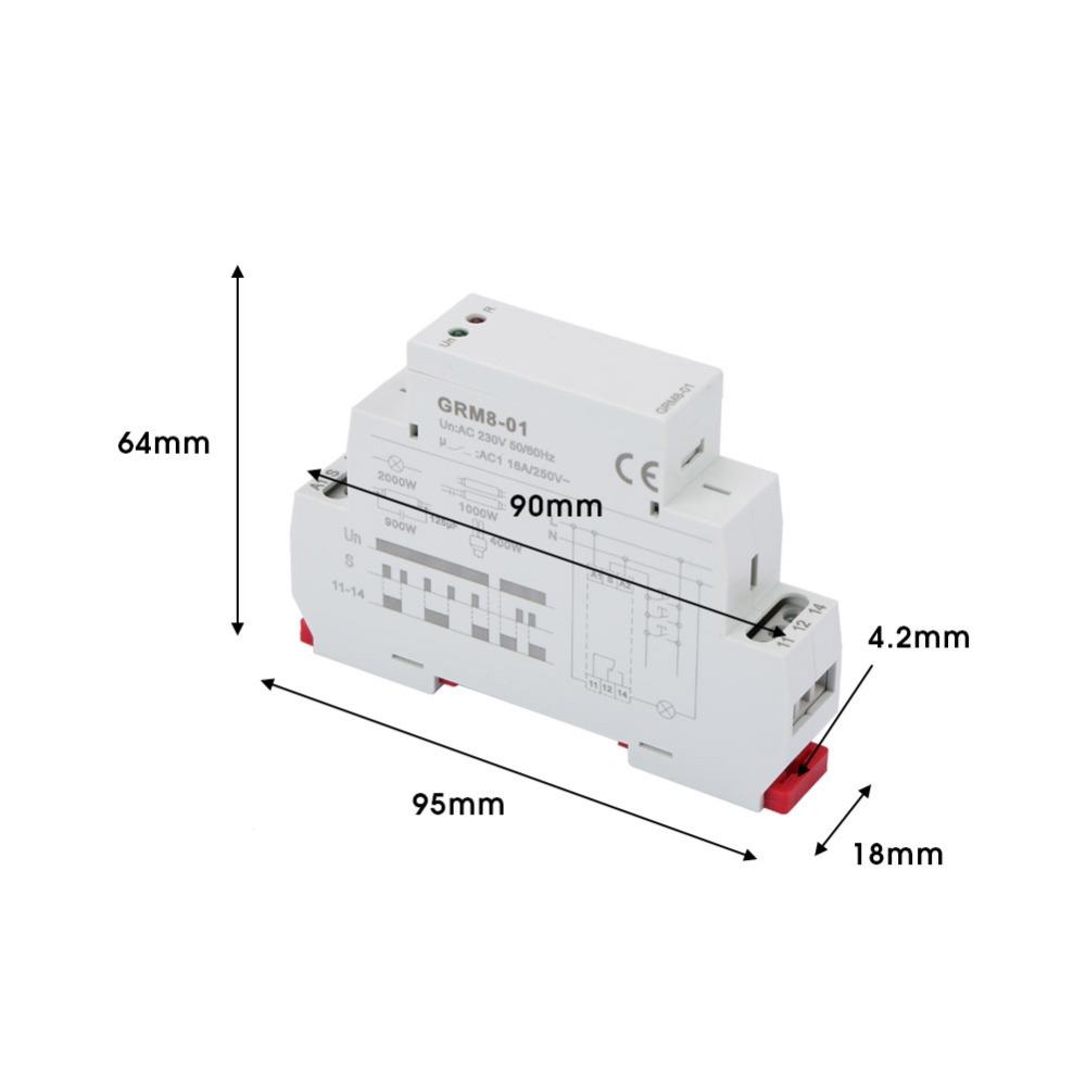 Din Rail Mount Electronic Impulse Relay AC 230V Din Rail Impulse Relay  Electrical Systems