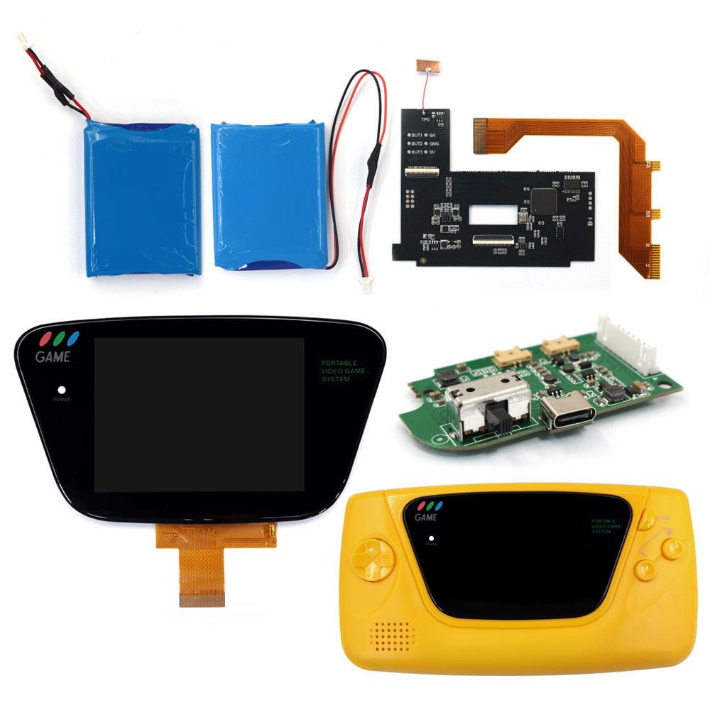 Перезаряжаемая литиевая батарея USB-C для Sega GG, комплект LCD-экрана с подсветкой, IPS-экран с ламинированием, дисплей для SEGA Game Gear, корпус